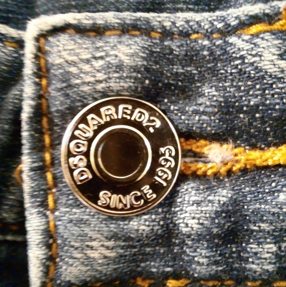 DSQUARED2 Classic Kenny Twist Pink Paint Splatter Button Fly DSquared 34 - Picture 11 of 15